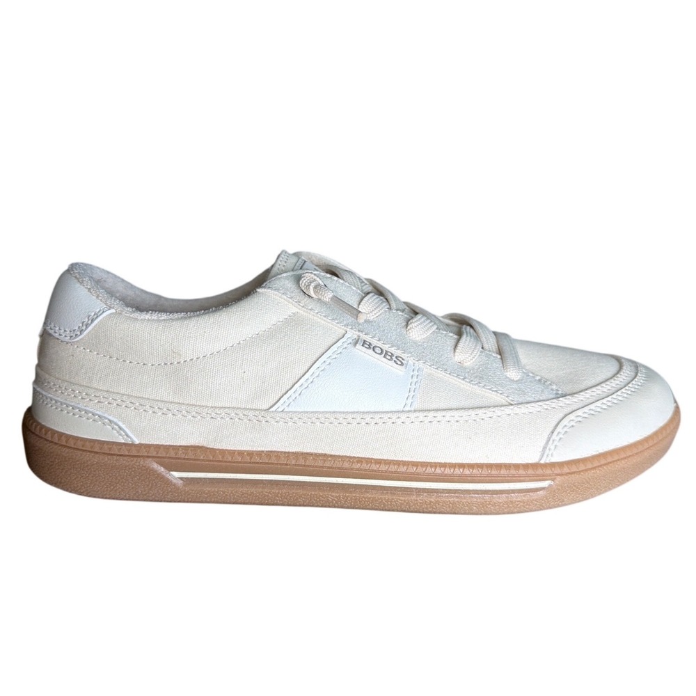 BOBS from Skechers B Cute Clean Life Off White Canvas Sneakers  Womens 7.5